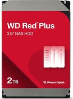 "WD Red Plus" 2 TB NAS 3,5 colių vidinis kietasis diskas - 5400 aps/min klasės, SATA 6Gb/s, CMR, 64MB spartinančioji atmintinė