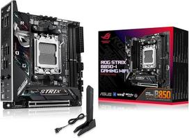 ASUS ROG Strix B850-I Gaming WiFi AMD AM5 B850 Mini-ITX mITX pagrindinė plokštė 10+2+1 lygių, DDR5, 2,5G LAN, "WiFi 7", 2X M.2, PCIe® 5.0 x16, USB 20Gbps Type-C®, AI Overclocking, AI Networking II, Aura Sync