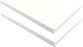 Didelio tankio polistireninio putplasčio blokeliai amatams, modeliavimui ir meno projektams - 50 cm x 60 cm (balti, 2 cm storio, 2 vnt.)