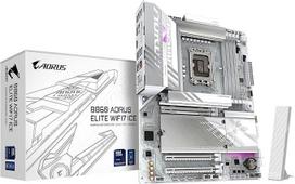 GIGABYTE B860 AORUS Elite WIFI7 Ice pagrindinė plokštė - "Intel Core Ultra" procesoriai, 14+1+2+1 fazių VRM, iki 9200 MHz DDR5, 1xPCIe 5.0 + 2xPCIe 4.0 M.2, 2,5GbE LAN, WiFi 7, USB 4