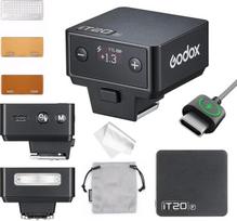GODOX IT20F fotoaparato blykstė, IT20F TTL mini blykstė, atkūrimo laikas 1,5 sekundės, suderinama su Fujifilm X100VI GFX100RF XS20 XS10 XT30 II XT5 XM5 GFX50S GFX50R X-T4 X-T3 X-E4 (juoda)