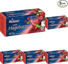 Meßmer Mild Rosehip | 25 arbatos maišeliai | Vegan | Be glitimo | Be glitimo | Be laktozės (pakuotė po 5 vnt.)