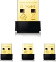 TP-Link TL-WN725N Nano USB WLAN adapteris (iki 150Mbps, nano dydžio, minkštas prieigos taškas, tinka Windows 10/8.x/7/XP, Mac OS 10.9~10.13), juodas (4 vnt.)