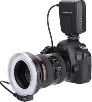 VBESTLIFE FC-100 Makro universalus LED blykstės žiedas, studijinės fotografijos šviesa 5000K, reguliuojama iki 7 lygių su adapterio žiedu 40,5 mm / 52 mm / 55 mm / 58 mm / 62 mm / 67 mm / 72 mm / 77 mm