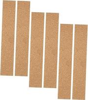 Generisch Pack of 6 cork strips stuck slice pian cork slat strips cork board strips office decoration wall strips made of cork office supplies frameless wall sticker accessories note board decorate