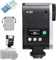 GODOX iA32 fotoaparato blykstė Mini iFlash, GN15 atkūrimo laikas 2,5 s, S1/S2 optinis valdymas, 8 galios lygiai, fotoaparate esanti blykstė Speedlite, skirta "Sony Canon Nikon Fuji Olympus" fotoaparatams