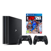 SONY PLAYSTATION 4 PRO SU DVIEM PULTELIAIS + NBA 2K26