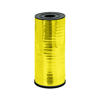 Plastikinė juostelė balionams ir dovanoms rišti, auksinė blizgi (5mm.x92m.)