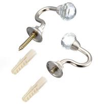 2X  Curtain Holdback Hanger Wall Tie Backs Hooks Holder Curtain Tie Back