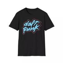 Daft Punk Logo White Black Tee Shirt Blue Pink Logo Retro TShirt T-Shirt tops 2XL