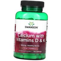 Kalcis D3 K2, Kalcis su vitaminais D K, Swanson 100 kapsulių (36280153) 100caps