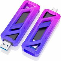 "fanxiang" išorinis SSD diskas, 2000GB, iki 2050MB/s, "2-in-1", dvigubas C tipo prievadas + A 3.2 Gen2 USB, skirtas "iPhone 15" / "Android" / planšetiniams kompiuteriams / PC / "Mac" (FF958)