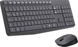 "Logitech MK235" belaidės klaviatūros ir pelės rinkinys, 2,4 GHz ryšys per "Unifying Nano" USB imtuvą, 10 m atstumas, 15 FN mygtukų, 3 metus veikianti baterija, kompiuteriui ir nešiojamajam kompiuteriui, vokiškas QWERTZ išdėstymas - pilka