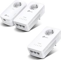 "TP-Link" WLAN Powerline adapterio rinkinys TL-WPA8631P KIT (dviejų dažnių WLAN 1200Mbps) baltas ir WLAN Powerline adapteris TL-WPA4220 (WLAN 300Mbps, AV600 Powerline, "WiFi" klonas, 2 LAN prievadai) baltas