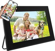32GB "WiFi" skaitmeninis nuotraukų rėmelis, 10,1 colio "Frameo" nuotraukų rėmelis, 1280 x 800 HD IPS jutiklinis ekranas, automatinis pasukimas, galimybė akimirksniu dalytis nuotraukomis / vaizdo įrašais per "Frameo" programėlę iš bet kurios vietos, tvirt