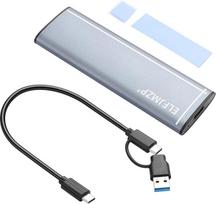 ELFJMZP M.2 NVMe išorinė laikmena USB 3.2 Gen2 10Gbit/s - M-Key/B+M Key SSD 2242/2260/2280 (maks. 6TB), lengvai įdiegiama, nemokama atmintinė, suderinama su "Windows/Mac/Linux