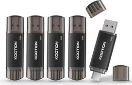 KOOTION USB atmintinė 32GB, 5 vnt., USB C atmintinė OTG 2.0, atmintinė "2-in-1" USB 32G atmintinė C tipo atmintinė 32GB, skirta kompiuteriui, nešiojamajam kompiuteriui, C tipo mobiliajam telefonui