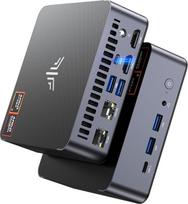 NiPoGi AM21 mini kompiuteris Α-MD Ryzen 7 8745HS (8C/16T, iki 4,9 GHz), 32GB DDR5 5600 MHz (2 x 16GB), 1 TB NVMe SSD (iki 4 TB), 4K Quad Display (HDMI 2.1/DP 1.4/USB4) WiFi 6, BT 5.2, dvigubas LAN, stalinis kompiuteris, skirtas