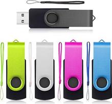 USB atmintinės 64GB, 5 vnt., "AreTop Memory Stick Rotate Metal Multicoloured High Speed USB 2.0 Flash Drive Pack" (įvairiaspalvė)