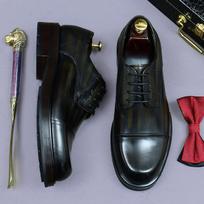 Elegantiški vyriški Oxford batai Rankų darbo natūralios odos formalūs batai Verslo vakarėliui Vestuvėms Formalūs batai vyrams 38 juoda