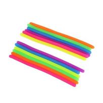 50/100 vnt. Spalvinga elastinė virvė Sensorinis žaislas Vaikams Suaugusiems Streso Nerimo Malšinimas TPR Tampri makaronų Fidget Stygų žaislas Vakarėlio dovanėlės 50pcs