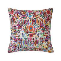 Madingas Meksikietiškas Otomi Viva Pagalvės užvalkalas 45x45cm Aksominis Meksikos Gėlių Tekstūros Pagalvės užvalkalas Sofai Kvadratinis Pagalvės užvalkalas Namų Dekoras 30x30cm 12x12in