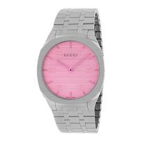 Gucci YA163410 25H Kvarcinis Rožinis Ciferblatas Moteriškas Laikrodis