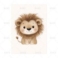 Mielas Džiunglių Liūtas Žirafa Dramblys Beždžionė Tigras Zebras Gyvūnai Sienos meno Atspaudas Drobė Safari Darželio Plakatai Vaikų Kambario Dekoravimui 13x18cm No Frame