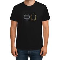 Daft Punk 2 Marškinėliai viršutiniai drabužiai T-shirtai Storas T-shirtas S