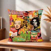 Patogus minkštas Flowers Warhol pagalvės užvalkalas A-Andy sofai, svetainei, namų biurui, dekorui ir apsauginiai pop stiliaus užvalkalai 30x30CM(12x12in)