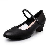 Corium Moteriški Lotynų Šokio Batai Juodi Minkštu Padu Šiuolaikinio Tango Šokio Batai Kulnas 3CM/5CM Salės Salsa Šokio Batai Su Uždengtu Pirštu 34
