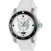 Gucci Dive YA136329 Baltas 40 mm vyriškas laikrodis 40 balta