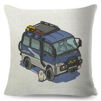 Van Life Pagalvės užvalkalas Dekoras Animacinis Kemperis Namas Kelioninis Automobilis Pagalvės užvalkalas Sofai Namams Vaikų Kambariui Vanlife Pagalvės užvalkalas 45x45cm 40x40cm16x16Inch