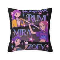 Huntrix Kpop Demon Hunters Pillowcase Printing Polyester Cushion Cover Decorative Pillow Case Cover Home Square 40X40cm 30x30cm 12x12in
