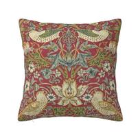 Custom William Morris Cushion Covers Floral Textile Pattern Velvet Luxury Throw Pillow for Car Sofa 30x30cm 12x12in