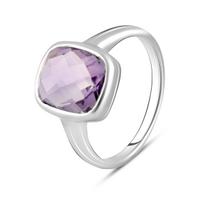 Sidabrinis žiedas su natūraliu ametistu 4.288ct (2107385) 17.5 ametistas