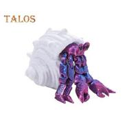 3D spausdinta atsiskyrėlio krabo figūrėlė, judančios jungtys, krabo veiksmo figūrėlė, artikuliuojamas gyvūno modelis, stalo dekoracija, ornamentas, dovana vaikams, suaugusiems L violetinė