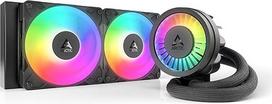 ARCTIC Liquid Freezer III Pro 240 A-RGB - AIO CPU aušintuvas, 2 x 120 mm aušinimas vandeniu, 38 mm radiatorius, PWM siurblys, VRM ventiliatorius, AMD AM5/AM4, "Intel LGA1851/1700" kontaktinis rėmelis - juodas