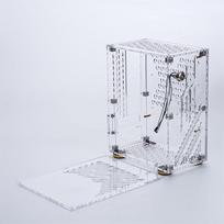 ITX korpusas, Micro ITX korpusas, kompiuterio korpusas 4,3 l talpos CAPALE Clear Acrylic PAN 360 laipsnių aušinimo ITX motininė plokštė (skaidrus)