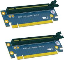 "PCIe X16 Riser Card", "PCI Express" 90 laipsnių GPU išplėtimo adapteris, "PCI-E" vyriškojo ir moteriškojo lizdų apsauga, 2 vnt.
