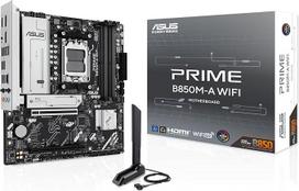 ASUS Prime B850M-A WiFi Žaidimų pagrindinė plokštė Socket AMD AM5 (microATX, DDR5, PCIe 5.0, 3X M.2 lizdai, "Wi-Fi 6E", "Realtek 2.5Gb Ethernet", "DisplayPort", HDMI, BIOS Flashback, "Aura Sync")