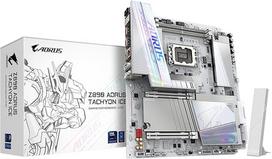 GIGABYTE Z890 AORUS Tachyon Ice pagrindinė plokštė - "Intel Core Ultra" (2 serijos) procesoriai, 18+1+2 fazių VRM, iki 9500 MHz DDR5 (O.C.), 1 x PCIe 5.0 + 3 x PCIe 4.0, "Wi-Fi 7", 5GbE LAN, USB 3.2 Gen 2x2