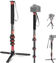 NEEWER TP71 182 cm fotoaparato monopodas Lengvas monopodas Kelionės trikojis, pagamintas iš anglies pluošto, su nuimamu pagrindu, skirtas DSLR vaizdo kamerai Vaizdo įrašymas Teleskopinis Selfie Stick Trekking Pole Maksimali apkrova 6 kg