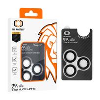 Apsauginis stiklas Tel Protect Titanium Lens 99% AR Aramid Series on camera skirtas Apple iPhone 16/16 Plus (objektyvui 2 vnt)
