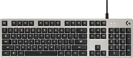"Logitech G413" žaidimų mechaninė klaviatūra, liesti "Romer-G" jungikliai, šlifuoto aliuminio korpusas, programuojami F klavišai, USB kilpa, JAV QWERTY išdėstymas - sidabrinė / juoda