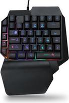 Lazmin112 Žaidimų klaviatūra vienai rankai, žaidimų klaviatūra su skaitmenine klaviatūra, RGB apšviesta ergonominė klaviatūra su riešo atrama, USB "Plug and Play", skirta kompiuteriui, nešiojamajam kompiuteriui, nešiojamajam kompiuteriui, mobiliajam telef