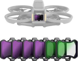 NEEWER Snap On ND UV CPL filtrų rinkinys, suderinamas su DJI Avata 2, 6 pakuotės UV poliarizacinis filtras ir neutralaus tankio filtras ND8 ND16 ND32 ND64 Dvipusis dengtas HD stiklas