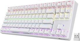 RK ROYAL KLUDGE Sink87G RGB belaidė TKL mechaninė žaidimų klaviatūra, 87 klavišai be klavišų, kompaktiška 2.4G belaidė klaviatūra su taktiliniais rudos spalvos jungikliais, išskirtiniai makro nustatymai