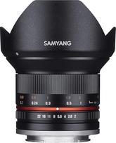 Samyang SY12M-E-BK 12mm F2.0 itin plataus kampo objektyvas, skirtas "Sony E" fotoaparatams, juodas