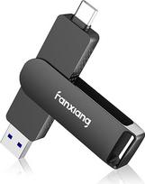 "fanxiang" išorinis SSD 960GB iki 2050MB/s, greitas išorinis SSD USB-C diskas, "2 in 1" dvigubas C tipo ir A 3.2 Gen2 USB SSD diskas, skirtas "iPhone 15" / "Android" / "Tablet/PC / Mac (FF951)